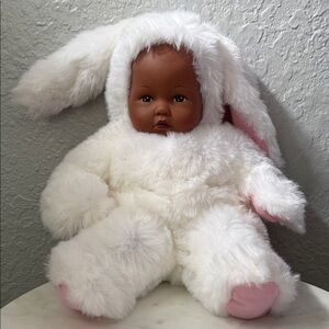 Beautiful Fluffy White Bunny Plush Doll